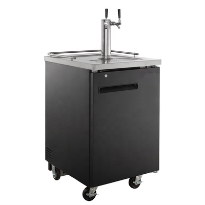 Single-temp Double Tap Barrel Kegerator Draft Beer Dispenser